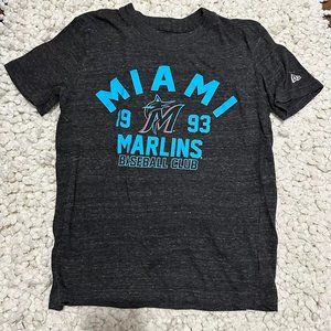 Women's Miami Marlins New Era Genuine Merchandise T-shirt Small